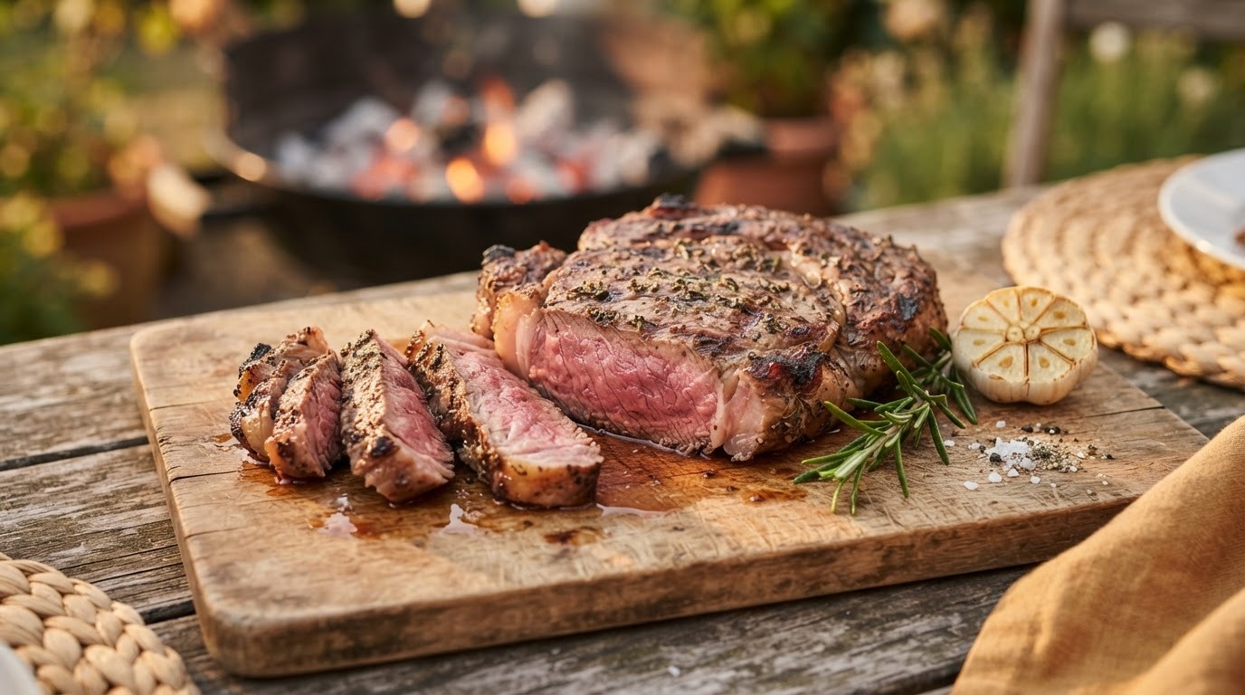 Ribeye van de bbq