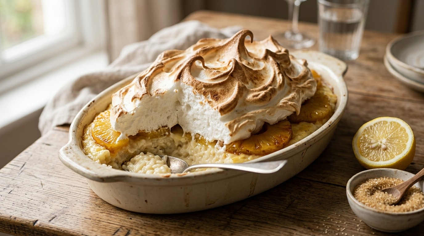 Rijst met Ananas en Schuimkop