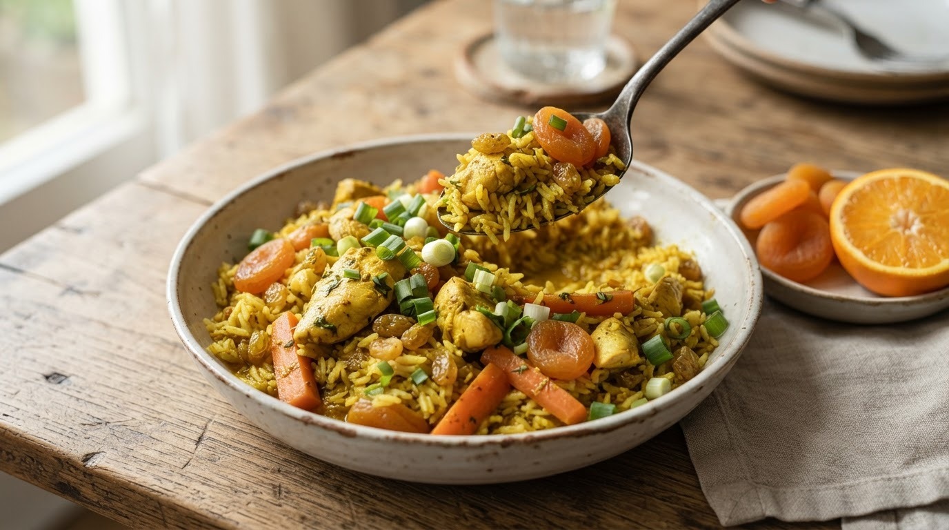 Rijst met Kipfilet en Abrikozen