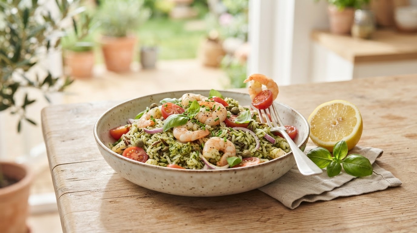 Rijstsalade met Garnalen