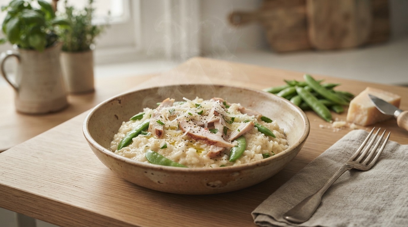 Risotto met Gerookte kip