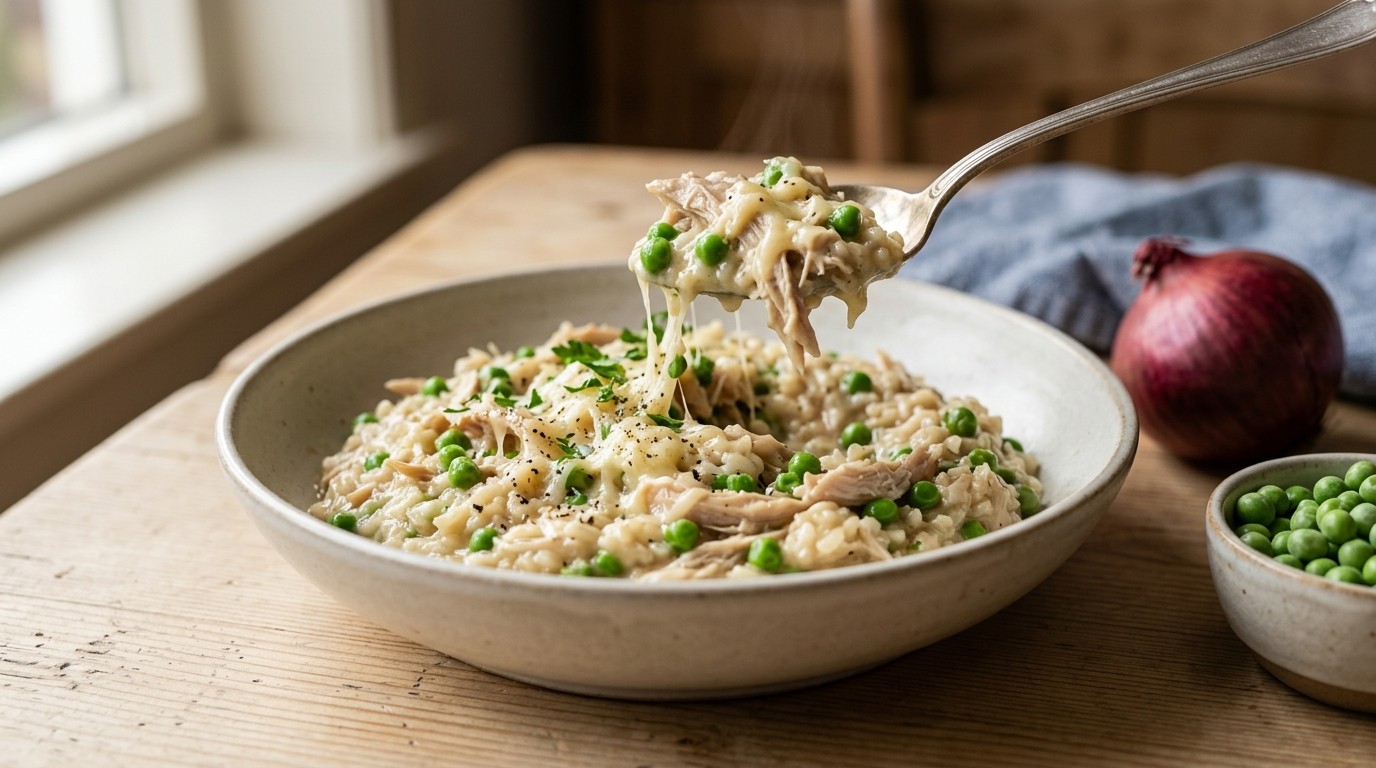 Risotto met Restjes kip