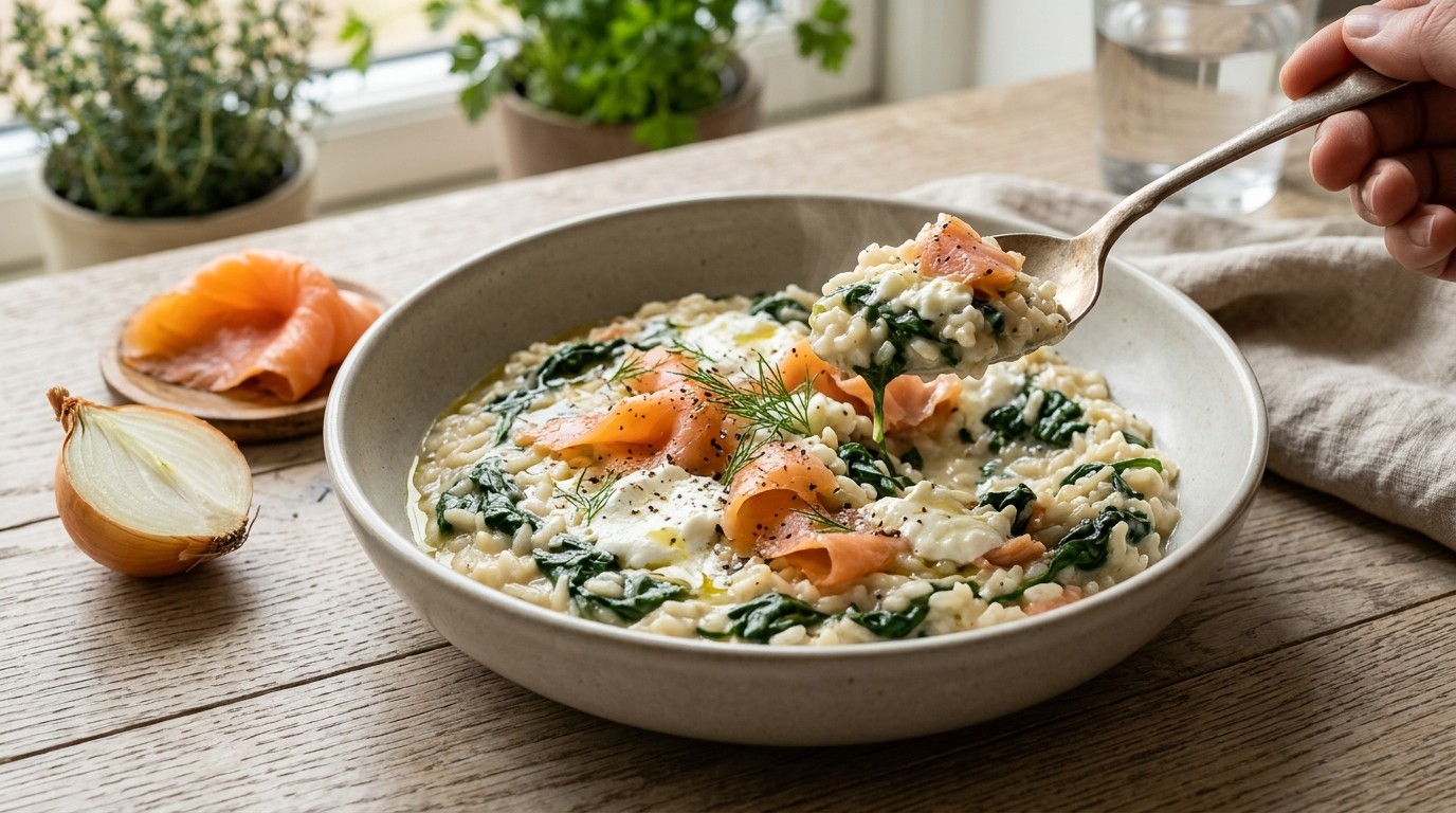 Risotto met Spinazie en Geitenkaas