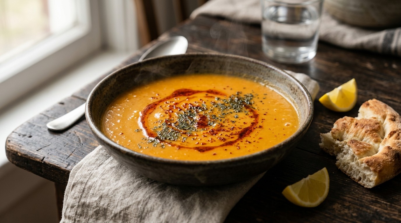 Rode Linzensoep (vegetarisch)
