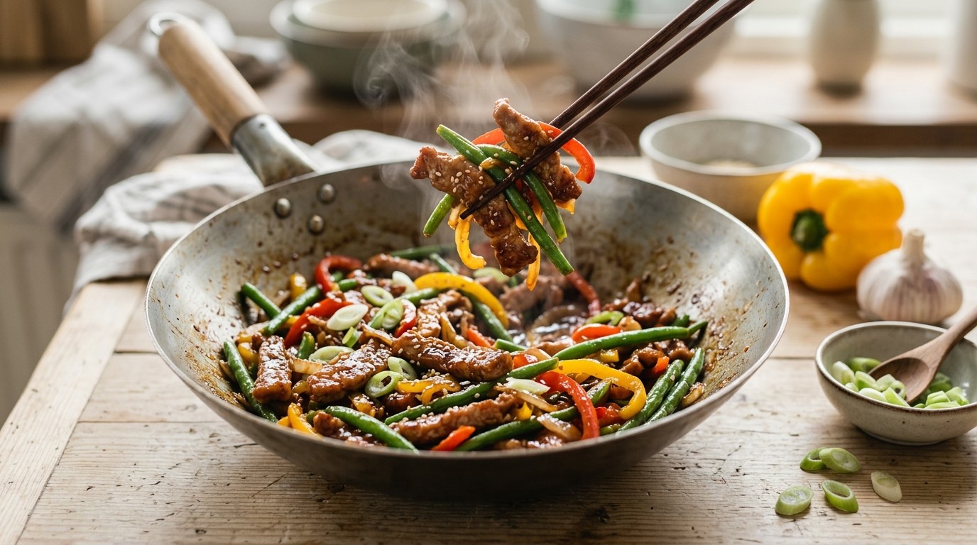 Roerbak Varkensreepjes recept Roerbak Varkensreepjes recept