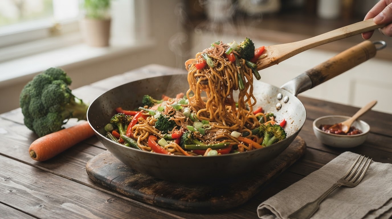 Roergebakken Groenten met Bami recept Roergebakken Groenten met Bami recept