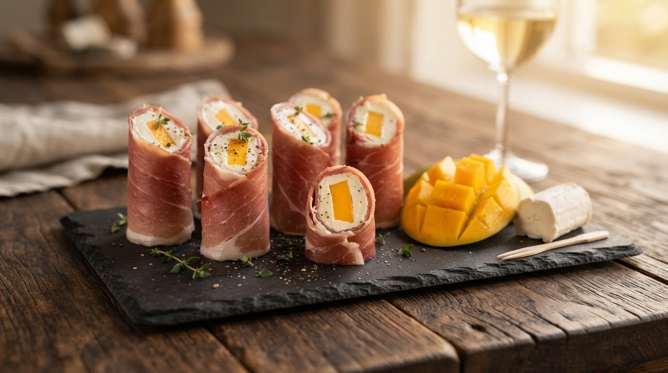 Rolletje Parmaham met Geitenkaas
