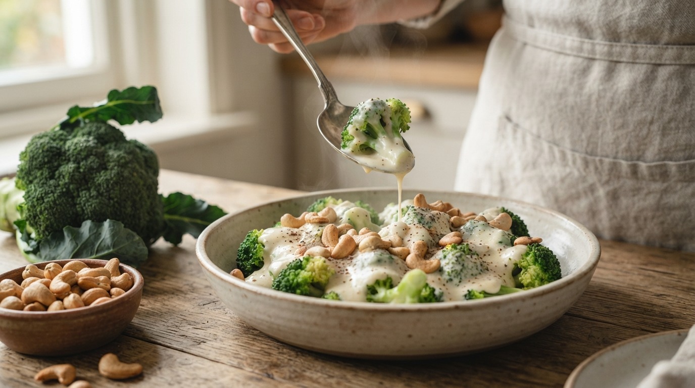 Romige Broccoli met Cashewnoten