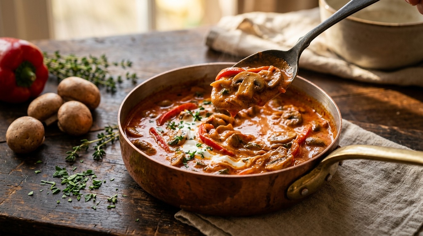 Romige Champignon-goulash