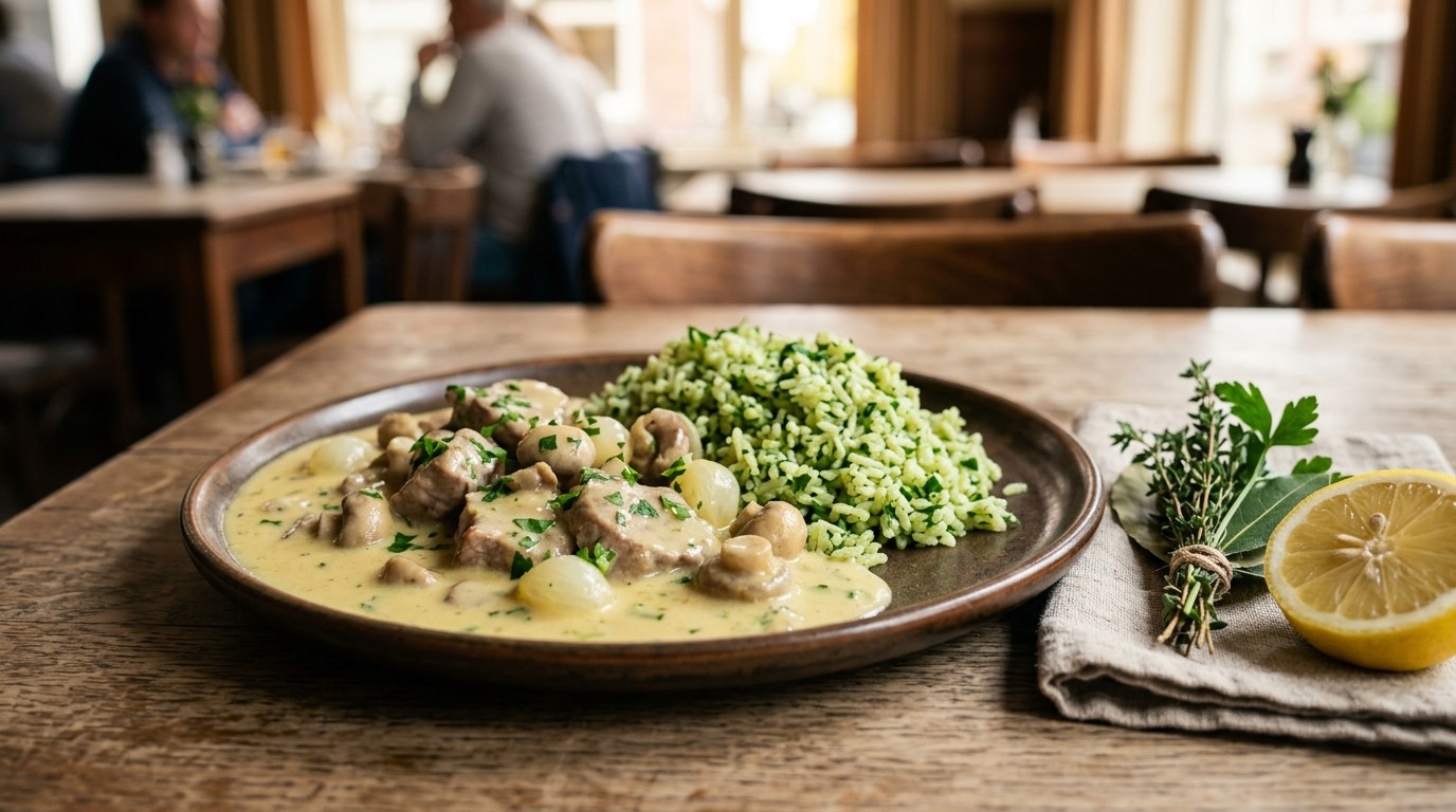 Romige Kalfsragout met Peterselierijst