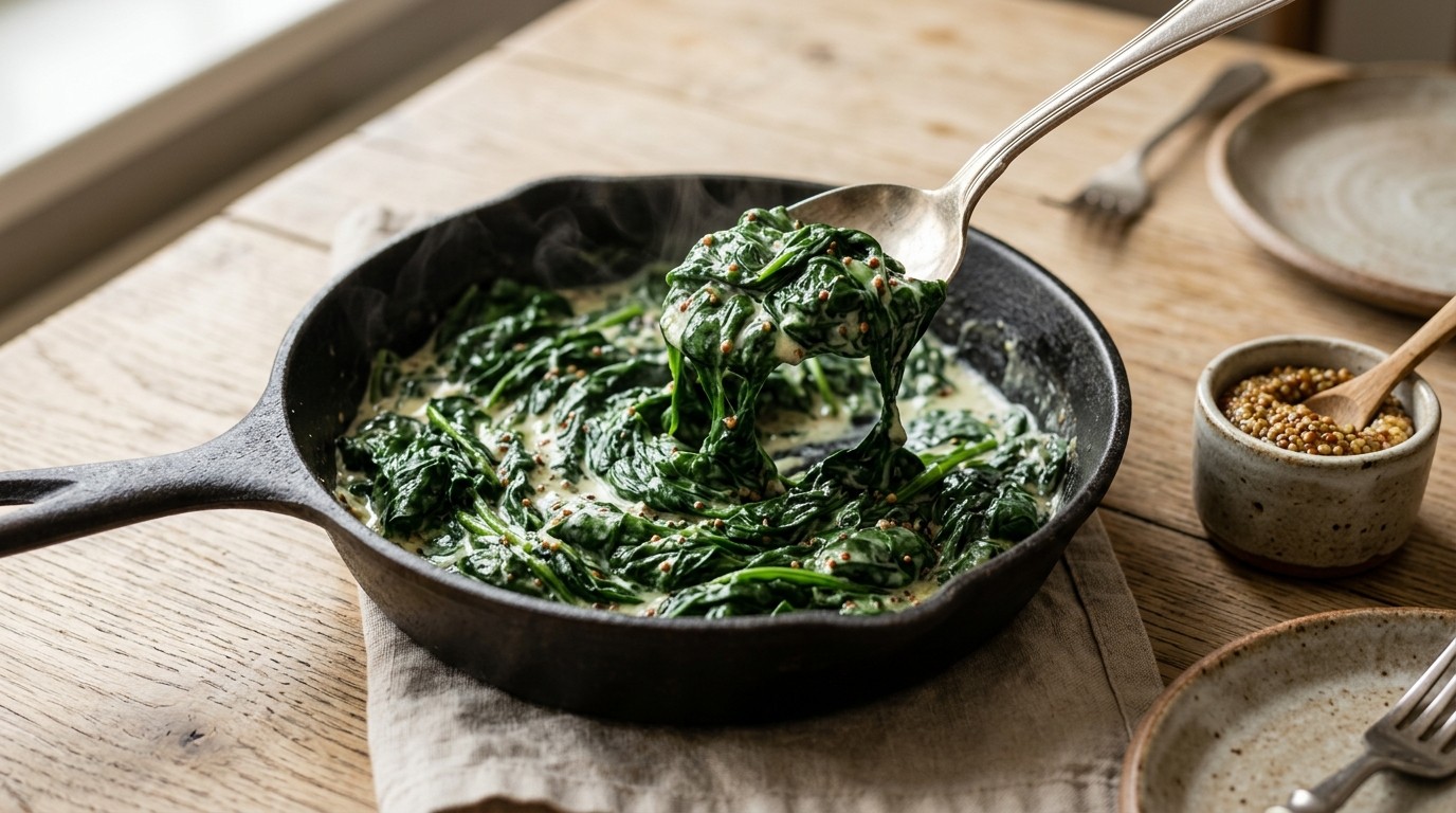 Romige Spinazie met Knoflook recept Romige Spinazie met Knoflook recept