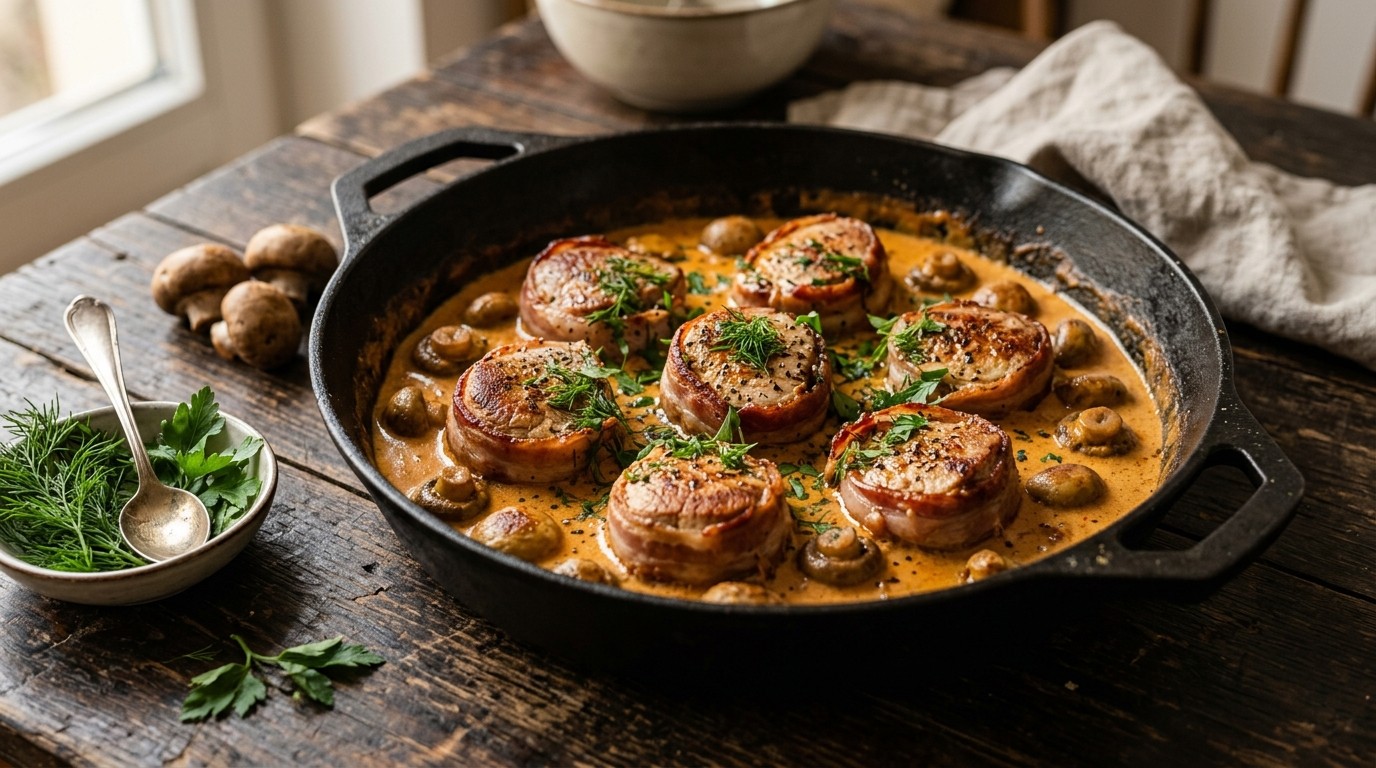 Romige Varkensmedaillons recept Romige Varkensmedaillons recept