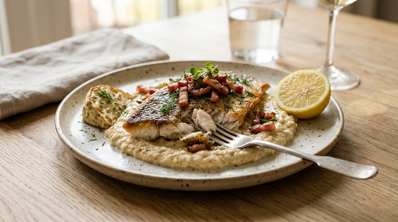 Roodbaarsfilet met Knolselderij recept Roodbaarsfilet met Knolselderij recept