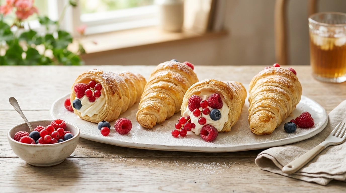 Roomhoorntjes met Zomerfruit