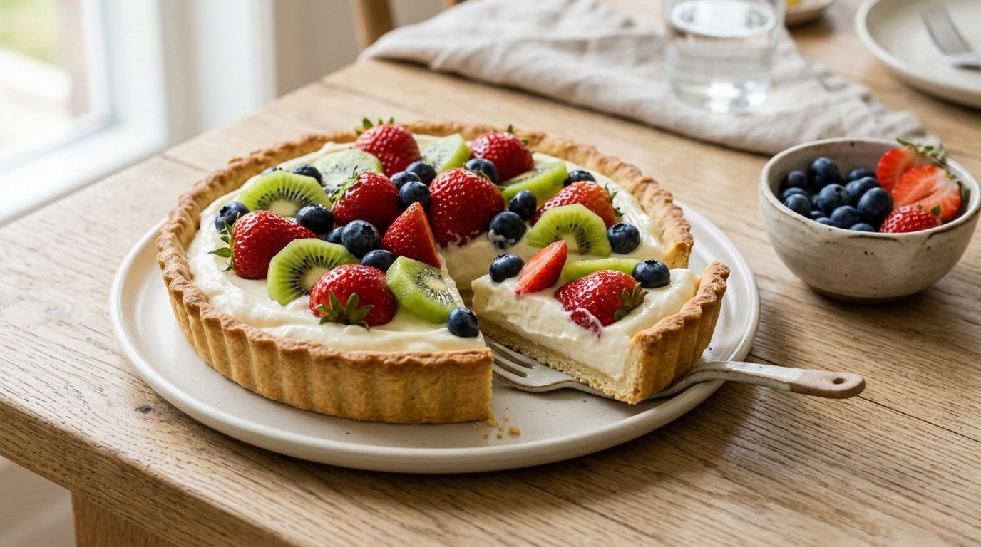 Roomyoghurt Taartje met Vers Fruit