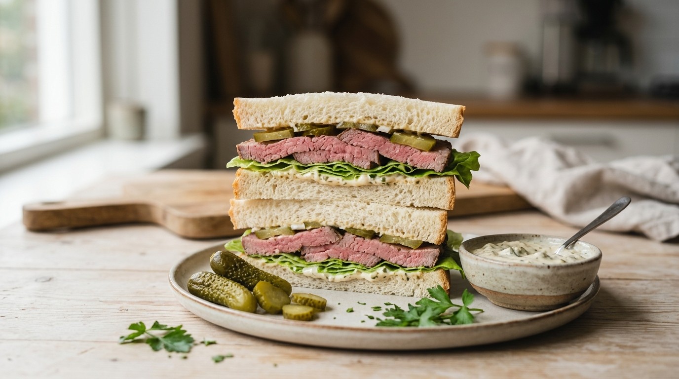 Rosbiefsandwiches recept Rosbiefsandwiches recept