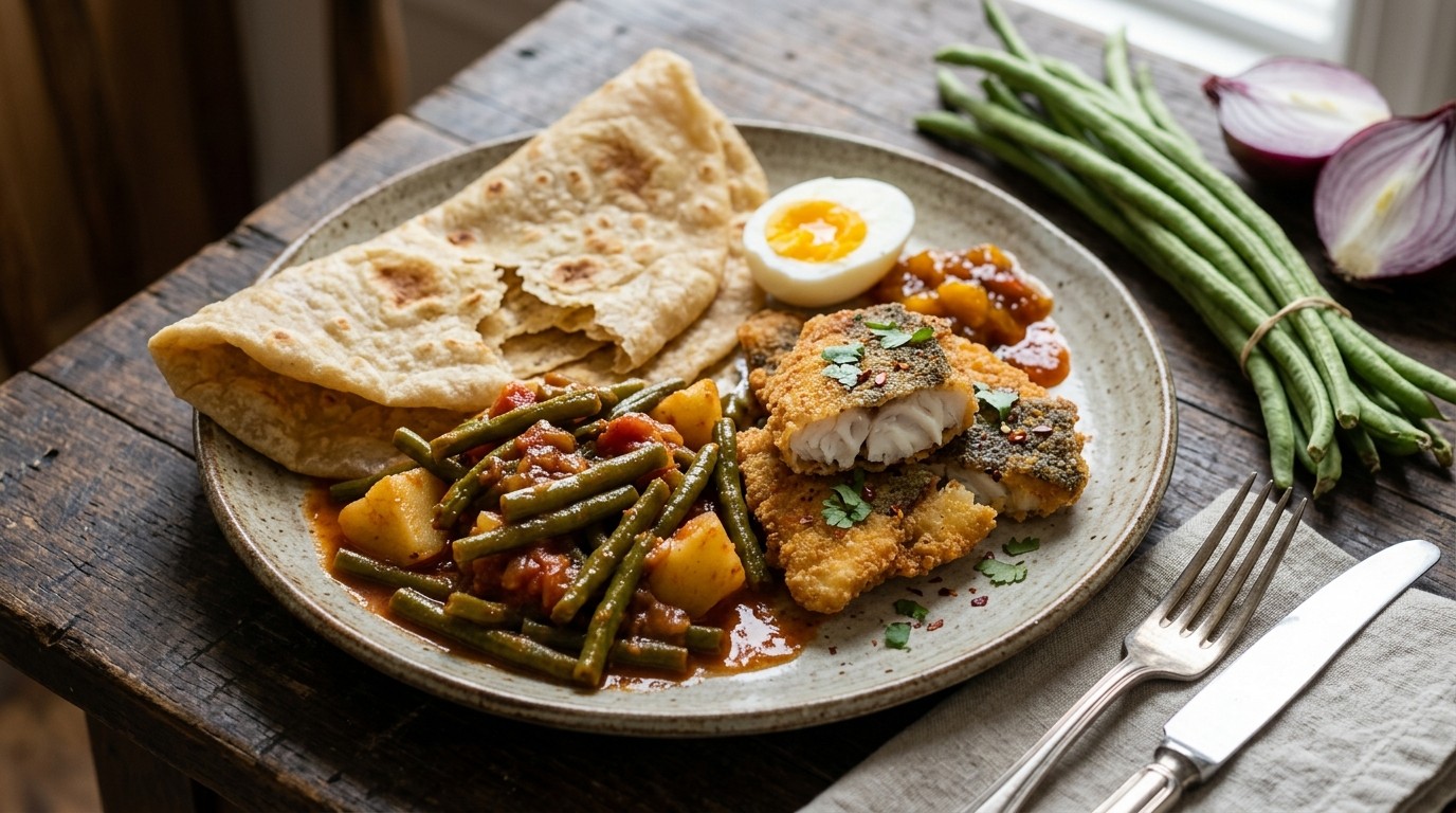 Roti met Kousenband en vis