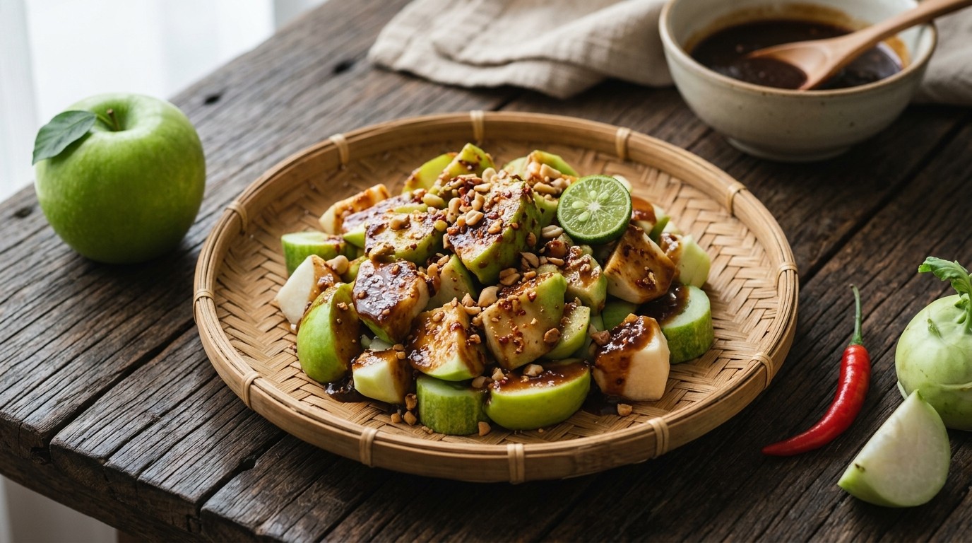 Rujak Petis (salade van Fruit en Petis)