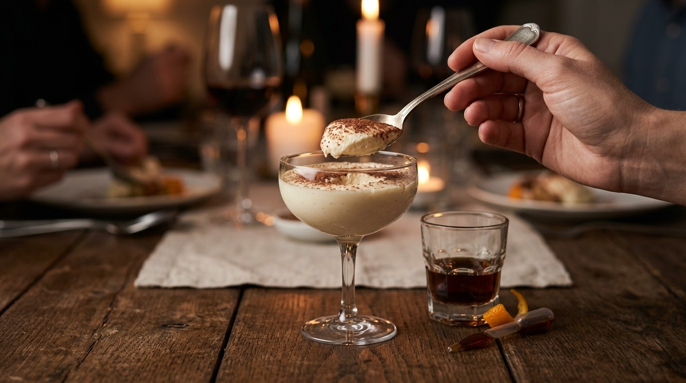 Rum-ricottapudding