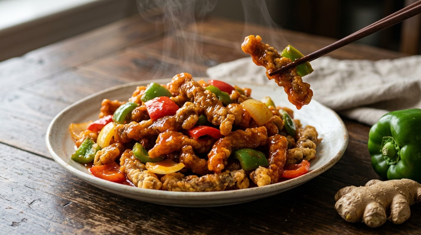 Runderfilet in Zoetzure, Chinese Saus