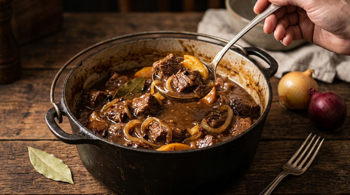 Runderhachee met Appel en Kruidkoek