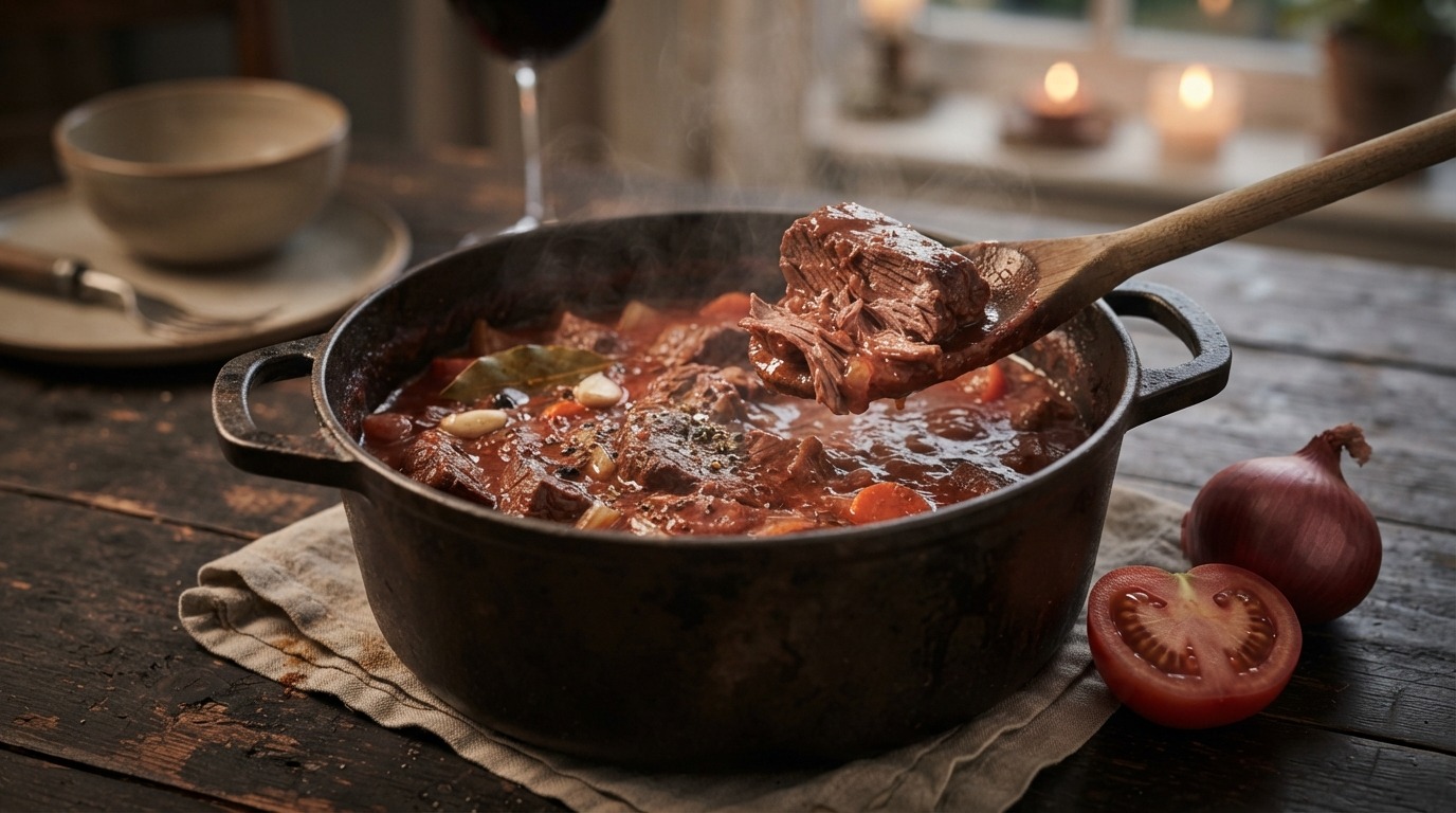 Runderlapjes in Tomatensaus