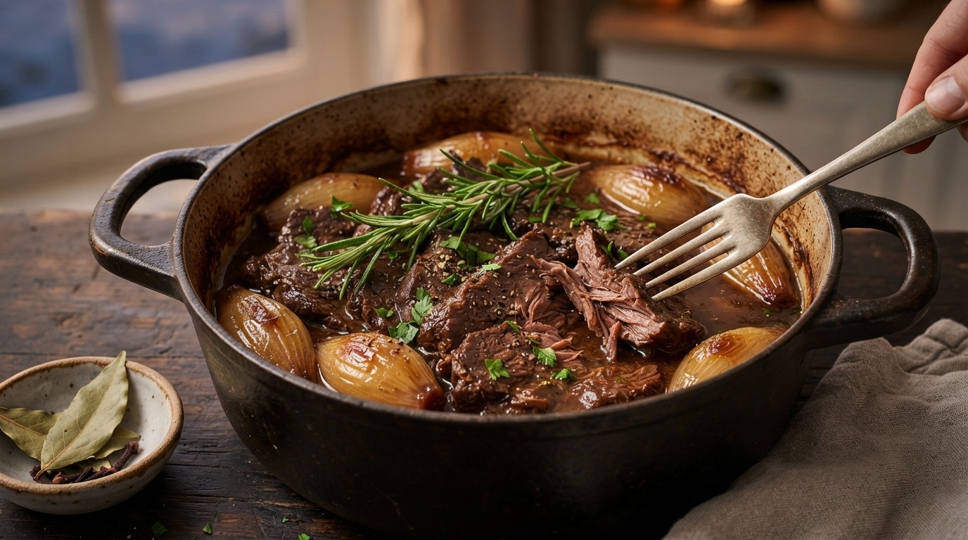 Runderlappen met Sjalotten en Rozemarijn recept Runderlappen met Sjalotten en Rozemarijn recept