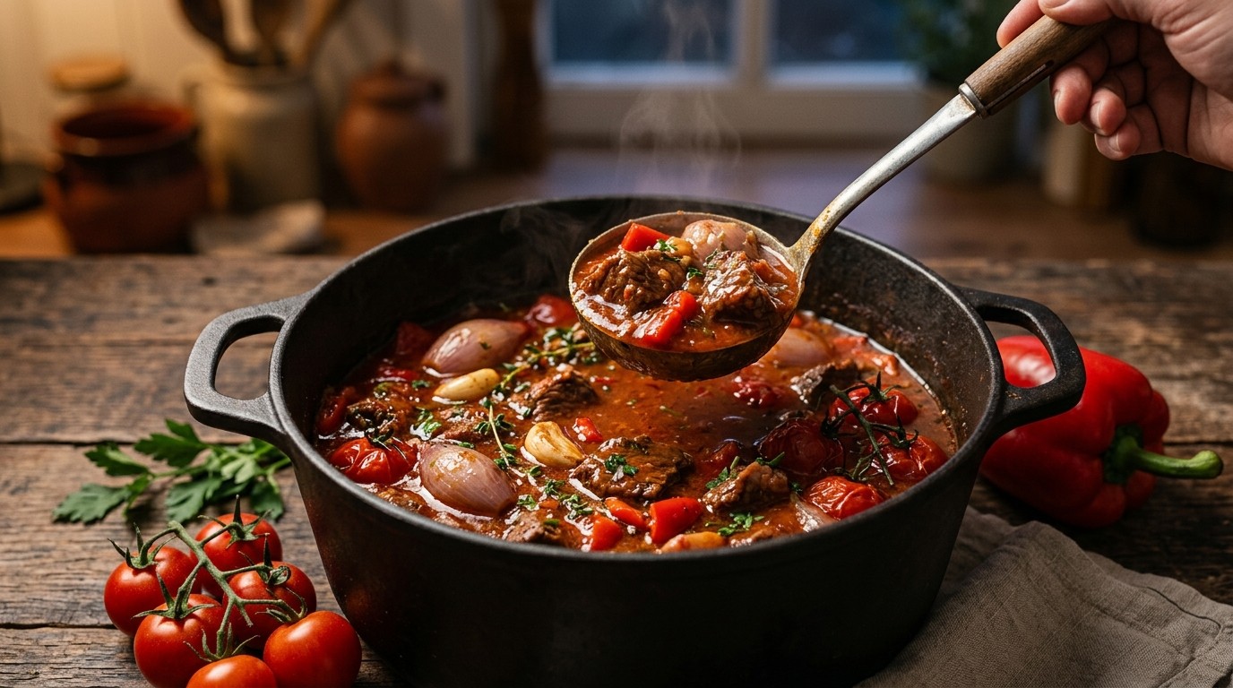 Runderstoofpotje met Tomaten