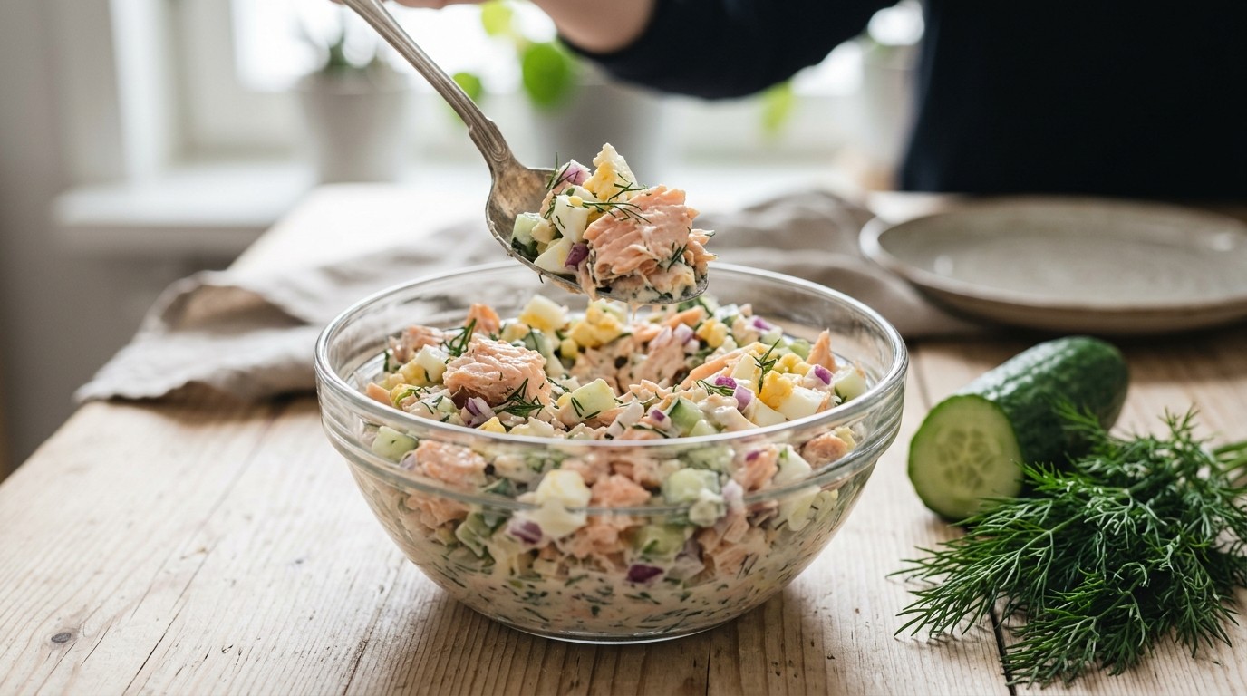 Russische Zalmsalade