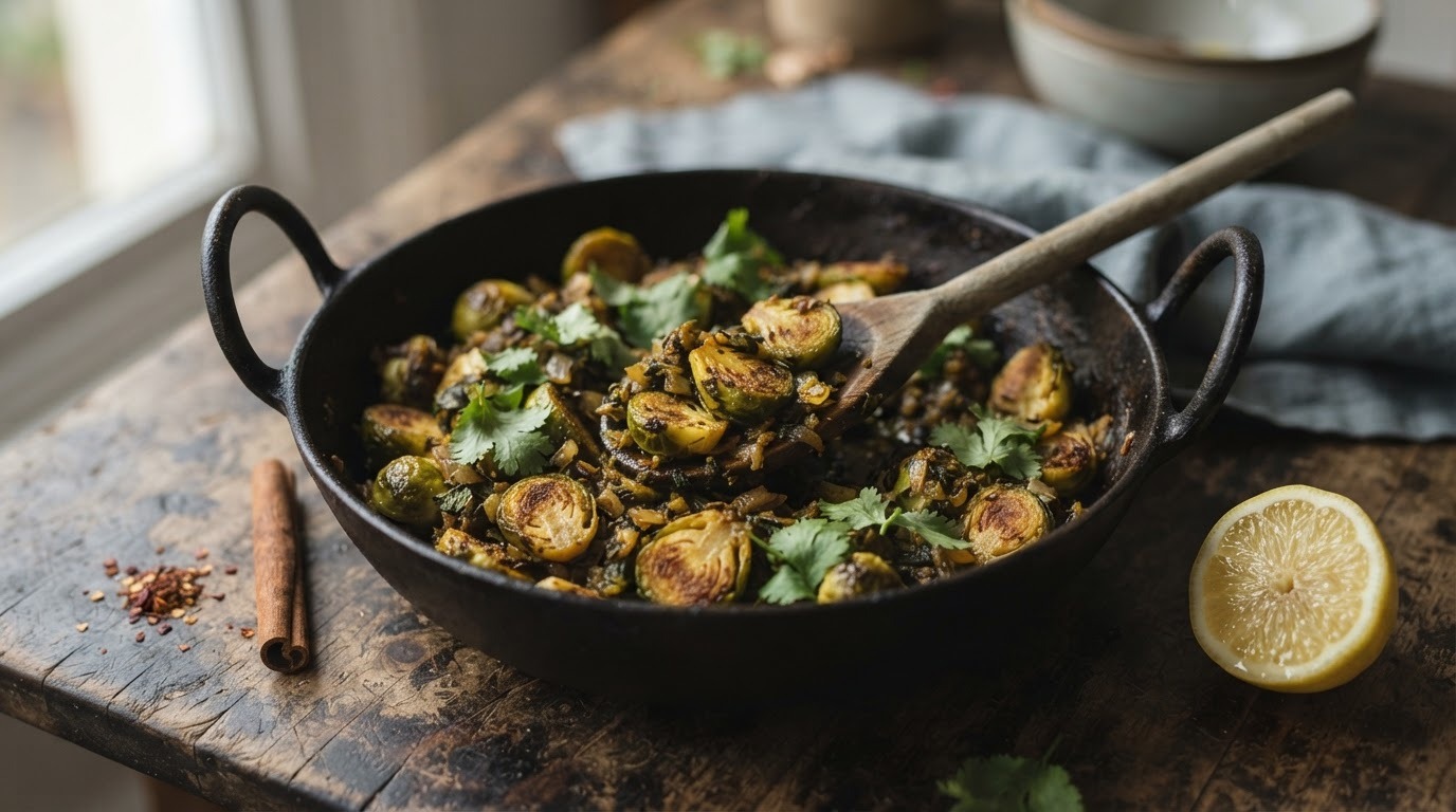 Saag Bhaji (Indiase Spruitjes)
