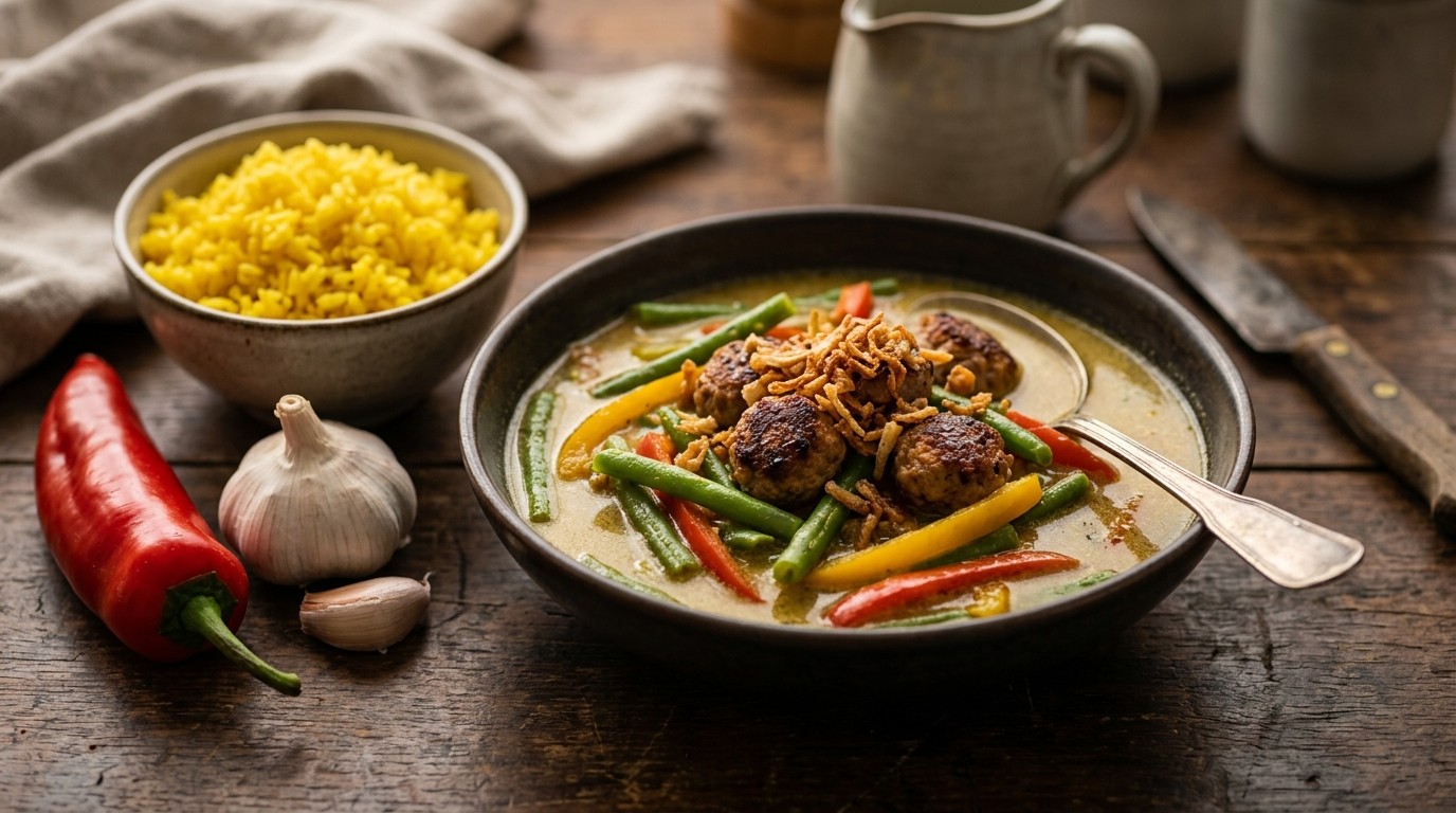 Sajoerboontjes met Oosterse Gehaktballetjes recept Sajoerboontjes met Oosterse Gehaktballetjes recept