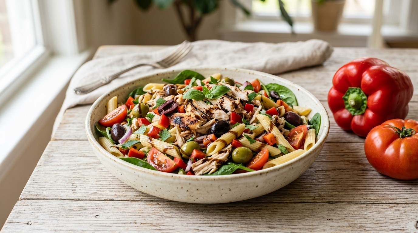 Salade kip en Olijven