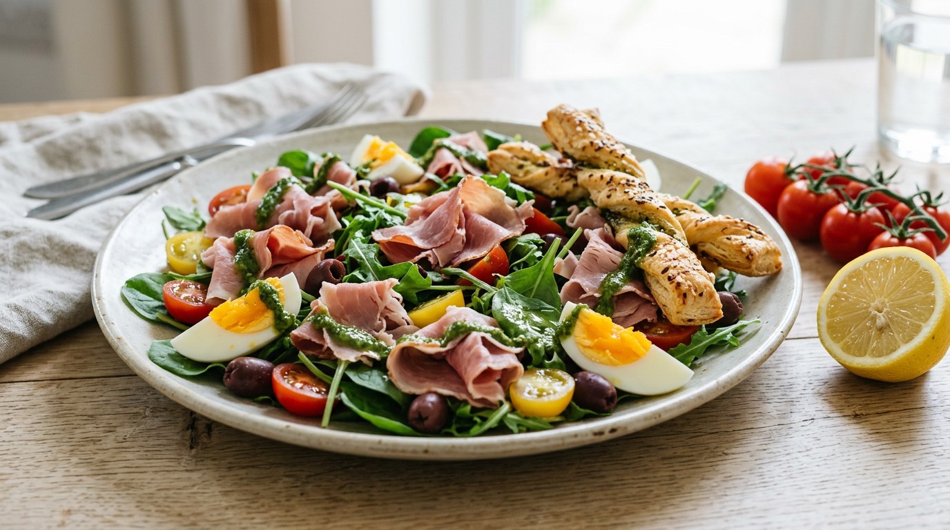 Salade met Coburgerham recept Salade met Coburgerham recept