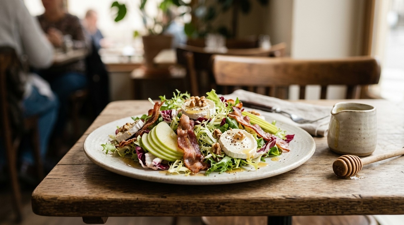 Salade met Geitenkaas, Spek en Appel