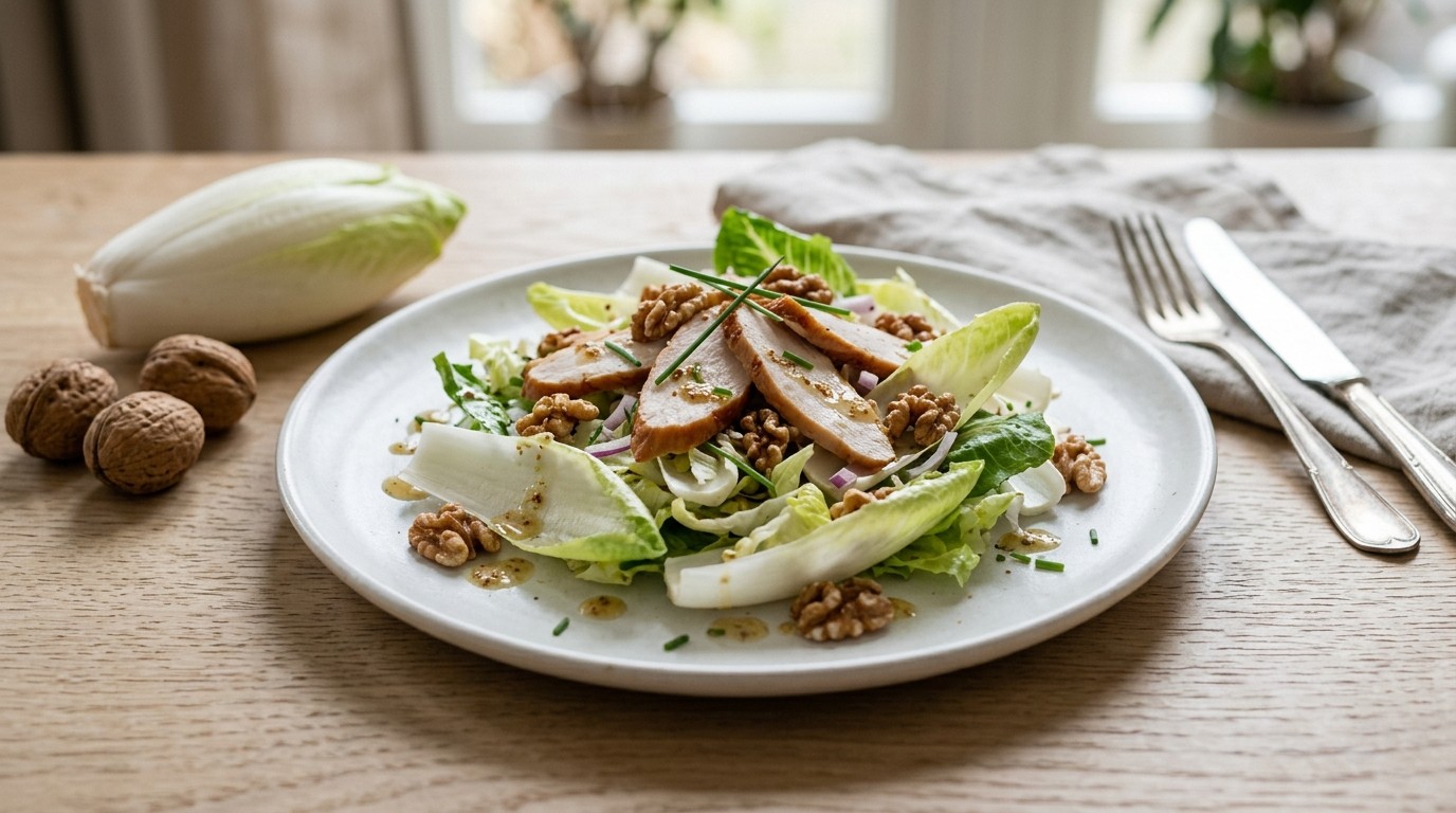 Salade met Gerookte kip en Witlof