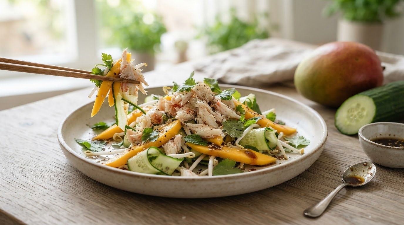 Salade met Krab en Mango recept Salade met Krab en Mango recept
