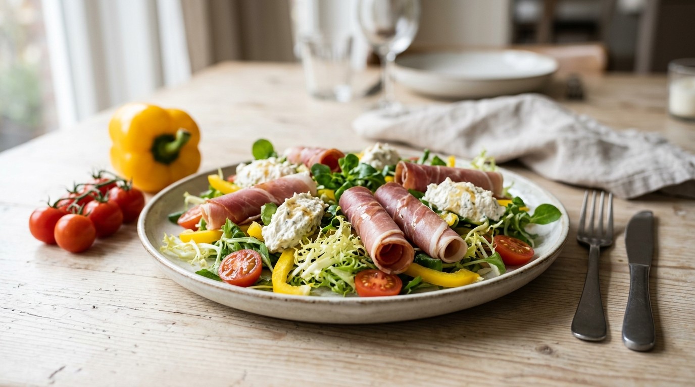 Salade met Roomkaas en Mierikswortel recept Salade met Roomkaas en Mierikswortel recept