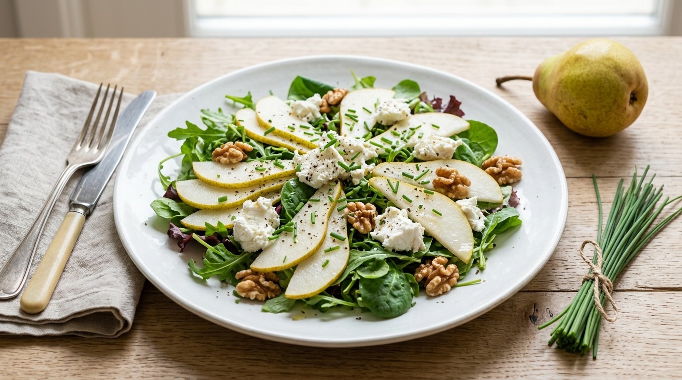 Salade van Peren met Geitenkaas
