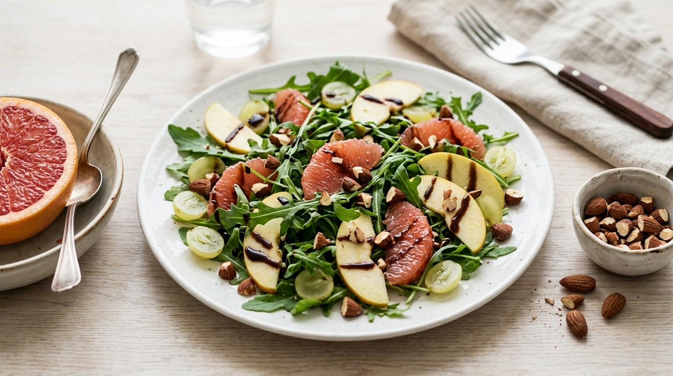Salade van Rucola en Fruit
