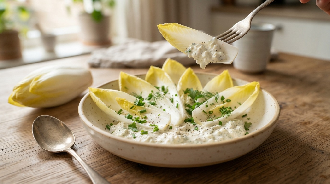 Salade van Witlof en Kaassaus
