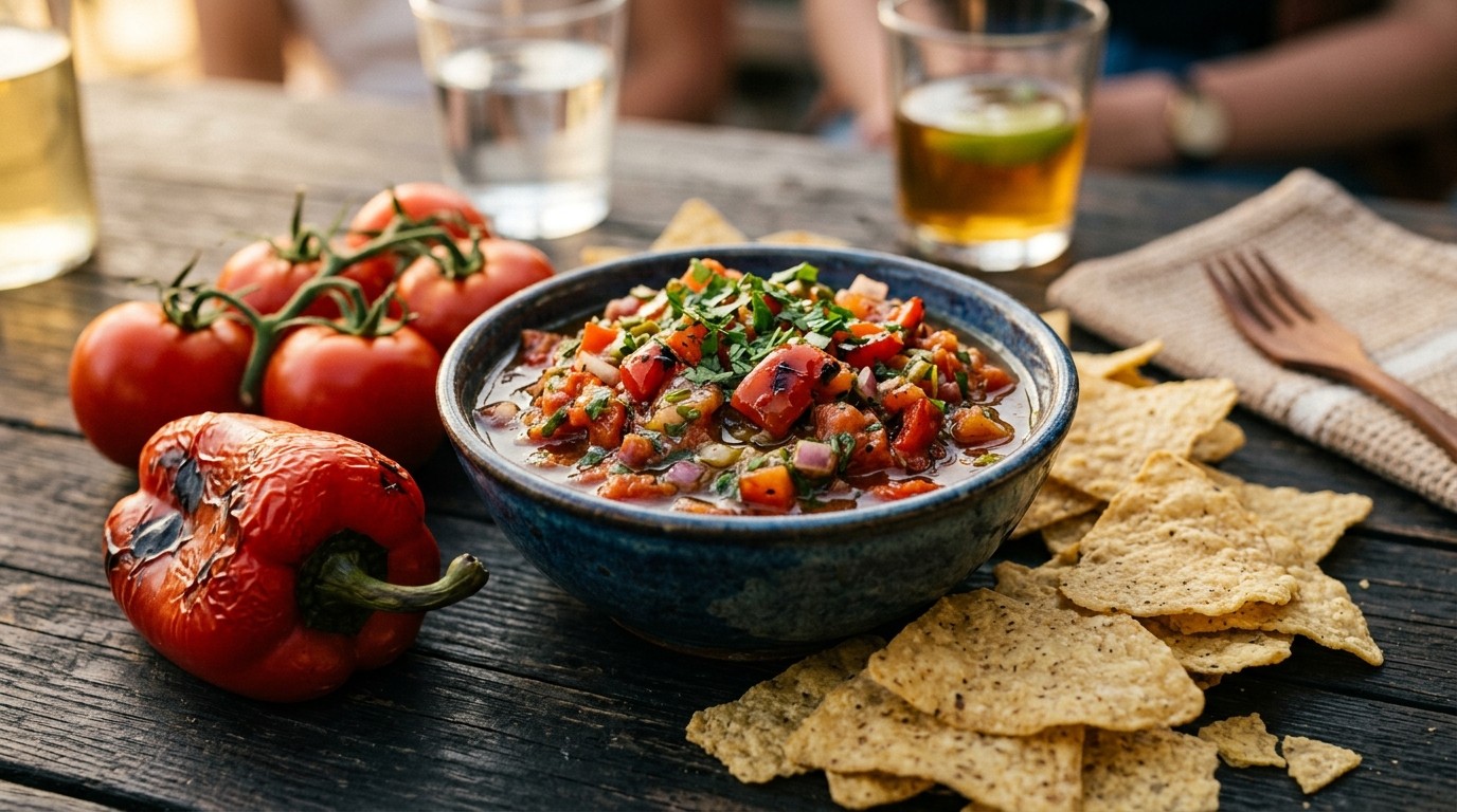 Salsa met Paprika-tomaat recept Salsa met Paprika-tomaat recept
