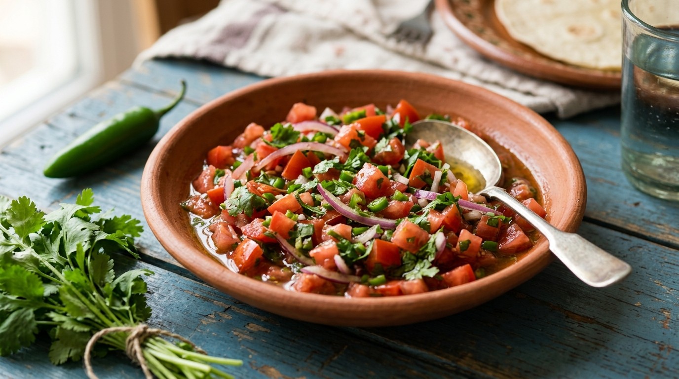 Salsa van Verse Tomaten en Rode ui