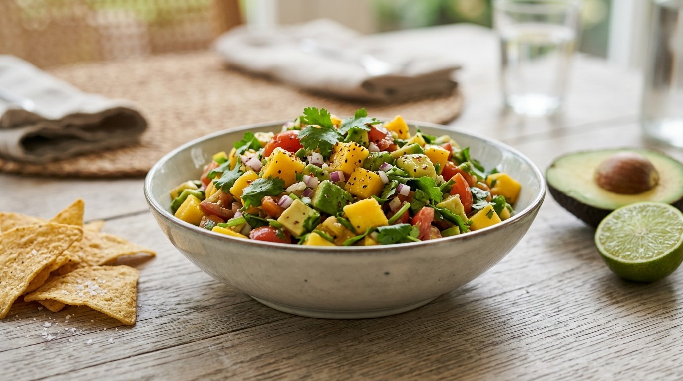 Salsasaus met Avocado, Tomaat en Mango