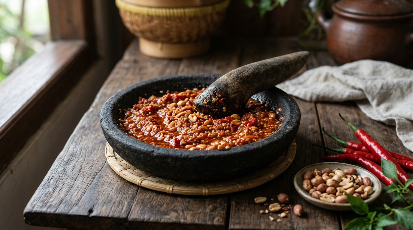Sambal Katjang (sambal met Pinda’s)