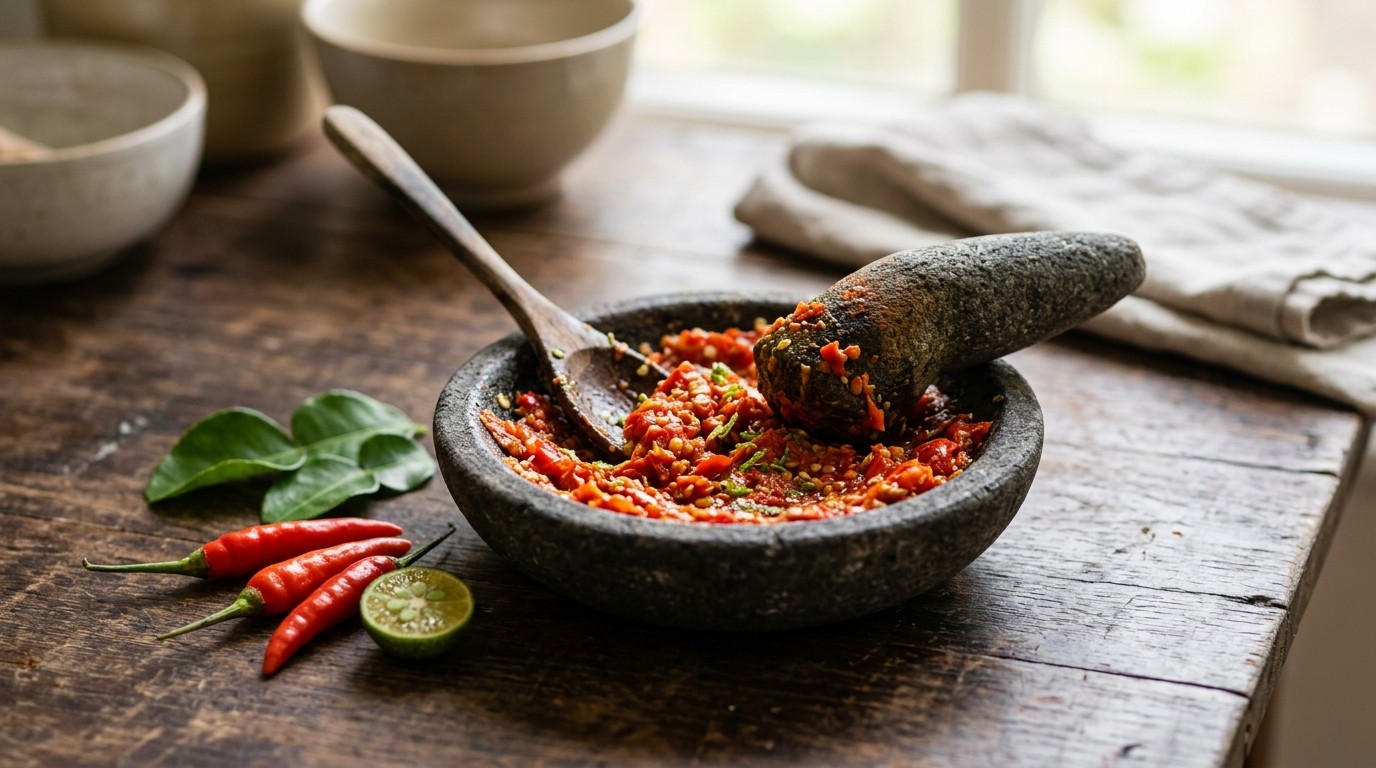 Sambal Parado (sambal van Rawits en Limoen Schil)