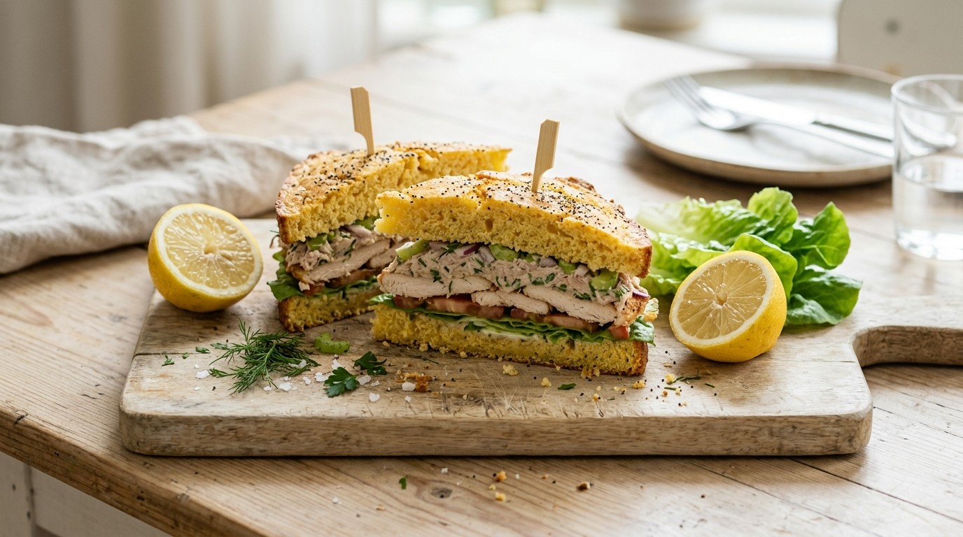 Sandwich met kip en Tonijn