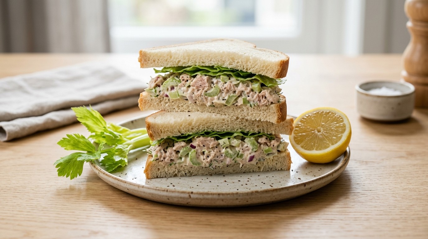 Sandwich met Tonijnsalade en Bleekselderij