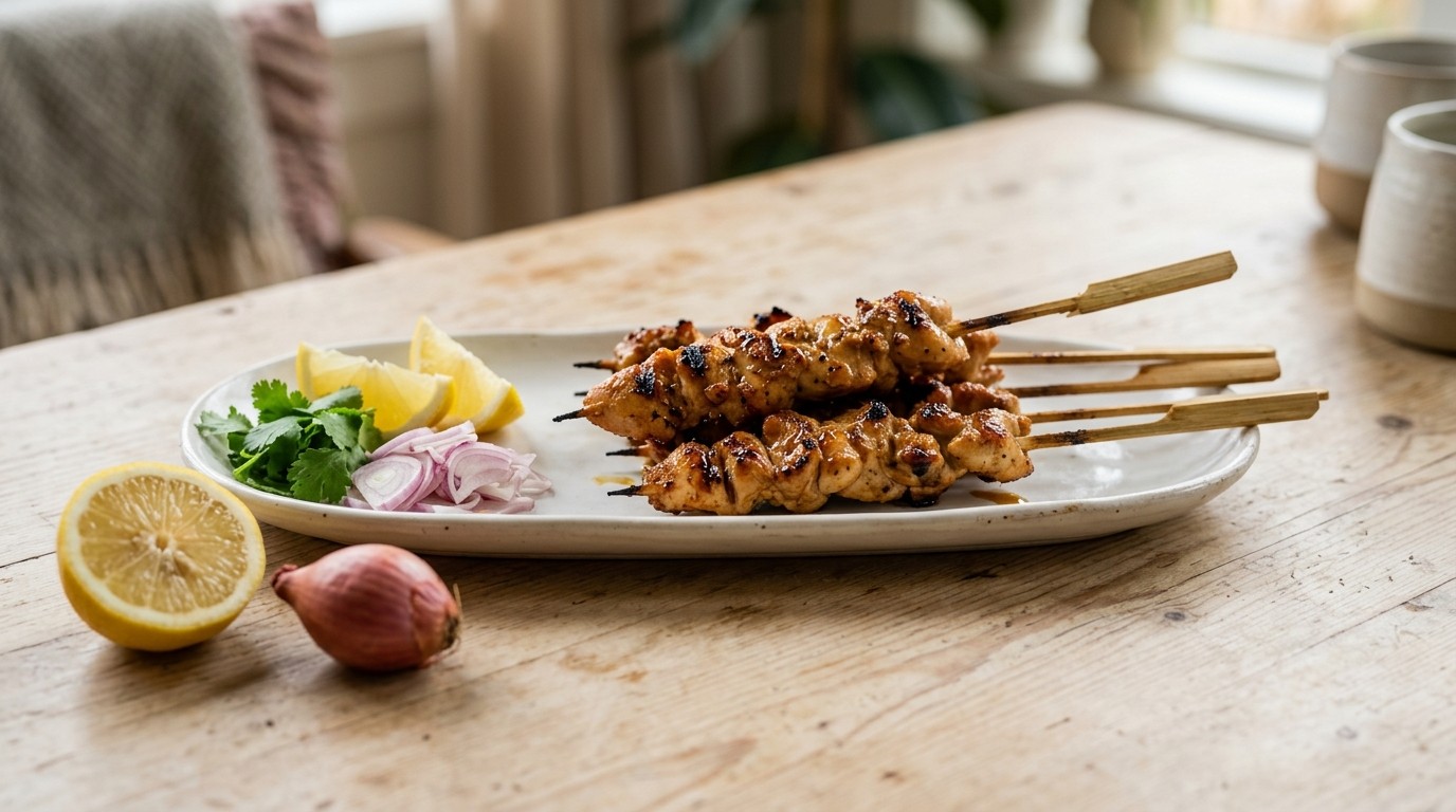 Saté Ajam Bekasi (licht Gekruide Kipsaté) recept Saté Ajam Bekasi (licht Gekruide Kipsaté) recept