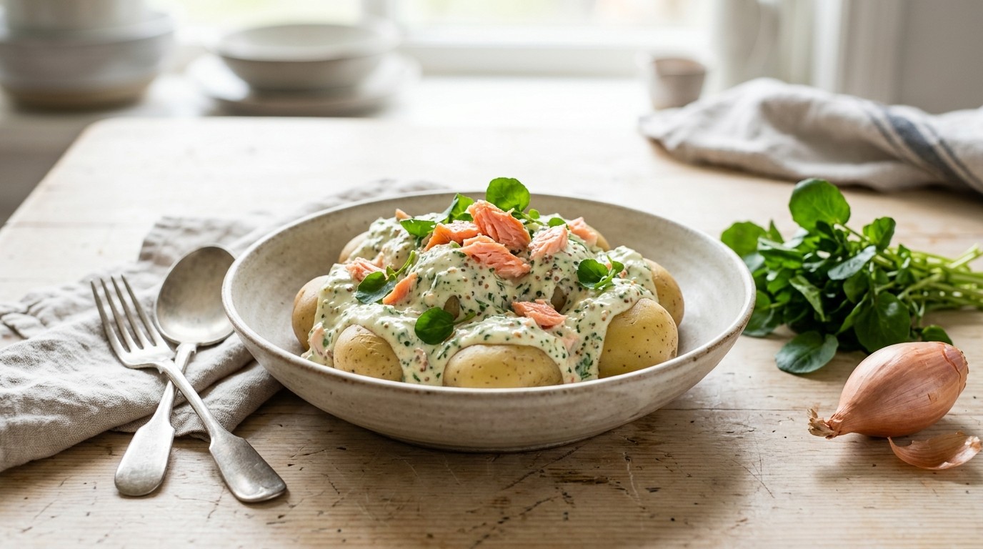 Saus met Rode Zalm en Waterkers