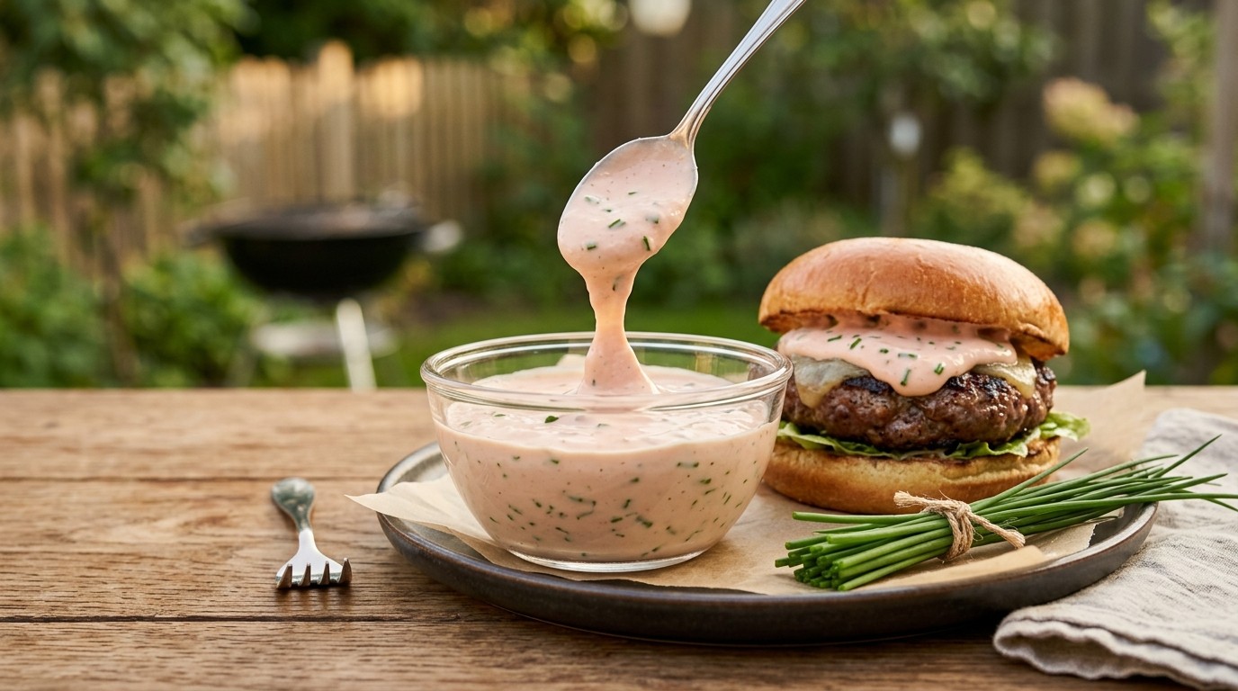Sausje Voor op de Hamburger